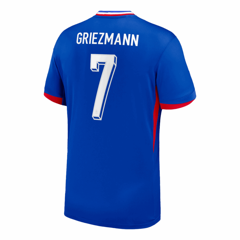 611977_3 GRIEZMANN #7 France Euro Home Soccer Jersey Blue