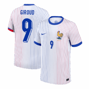 612363_1 GIROUD #9 France Euro Away Soccer Jersey White