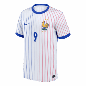 612363_2 GIROUD #9 France Euro Away Soccer Jersey White