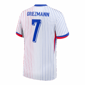 612407_3 GRIEZMANN #7 France Euro Away Soccer Jersey White