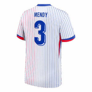 612495_3 MENDY #3 France Euro Away Soccer Jersey White