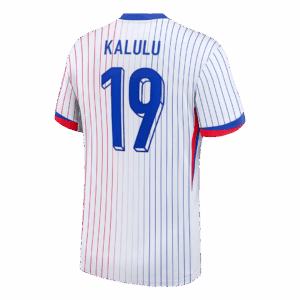 612825_3 KALULU #19 France Euro Away Soccer Jersey White