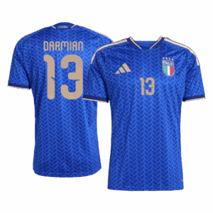 621410_1 DARMIAN #13 Italy Home Soccer Jersey World Cup 2026 Blue