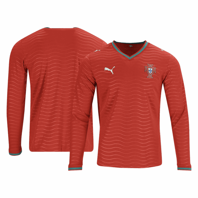 627508_3 Portugal Long Sleeve Home Soccer Jersey 2026