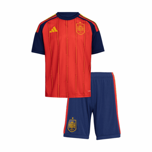 623425_1 Kid's Spain Home Soccer Jersey Kit(Jersey+Shorts) World Cup 2026 Red