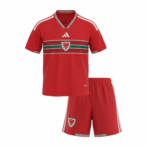 626828_1 Kid's Wales Home Soccer Jersey Kit(Jersey+Shorts) World Cup 2026 Red